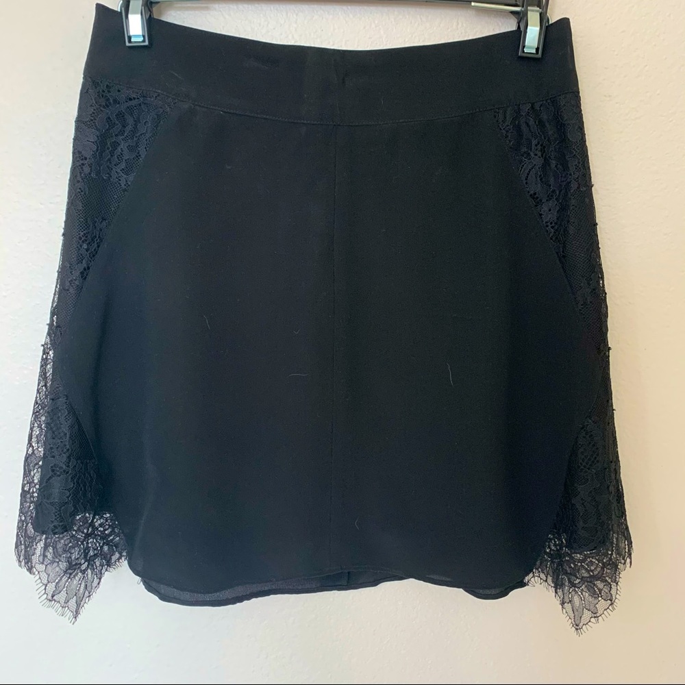 Madewell Black Silk Skirt